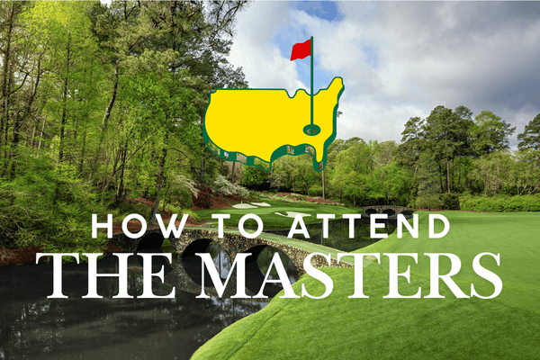 How to attend The Masters, a picture of the masters logo over the 12th hole at Augusta National Golf Course