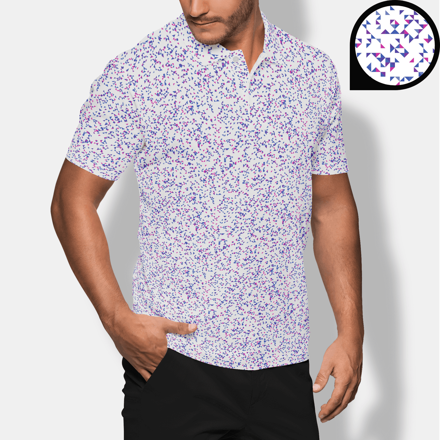 Confetti Men’s Performance Golf Polo - Golfista Apparel Co.