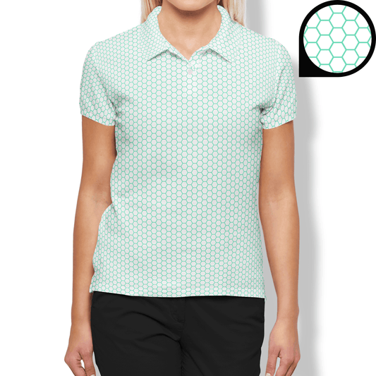 Mint Cells Women’s Performance Golf Polo - Golfista Apparel Co.