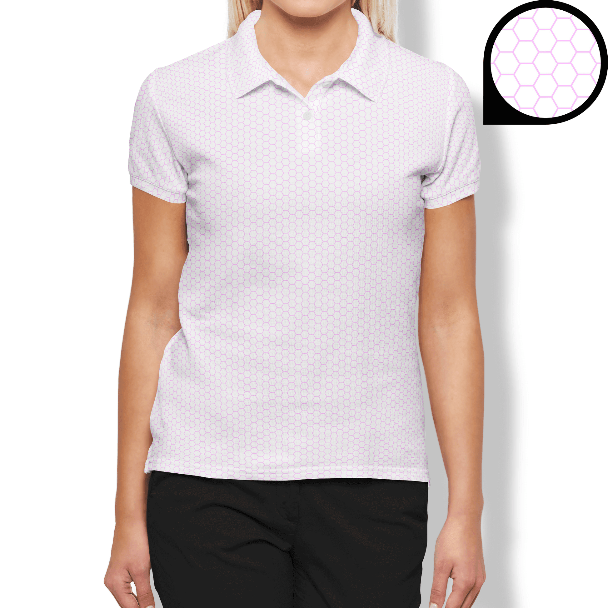 Pink Cells Women’s Performance Golf Polo - Golfista Apparel Co.