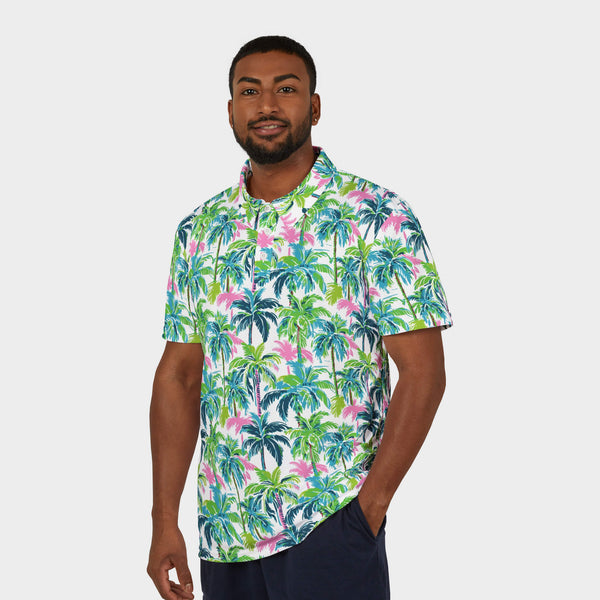 Palm Beach Performance Golf Polo Model Front