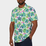 Palm Beach Performance Golf Polo Model Front Zoomed In