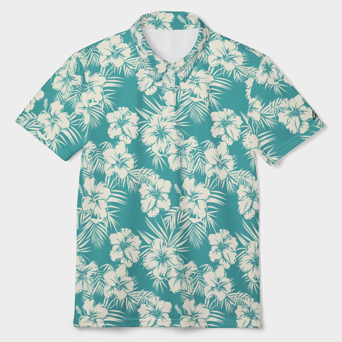 Sea Foam Performance Golf Polo Front