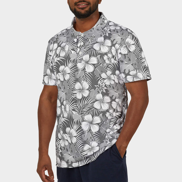Silver Sands Performance Golf Polo Model Front Zoomed
