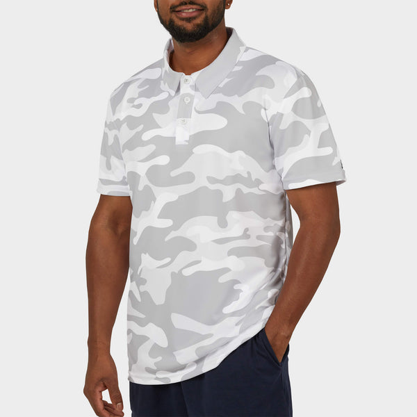 Snow Camo Performance Golf Polo
