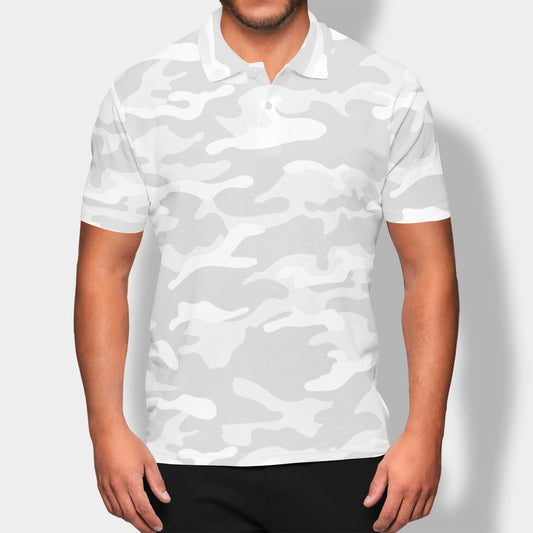 Snow Camo Men's Performance Golf Polo