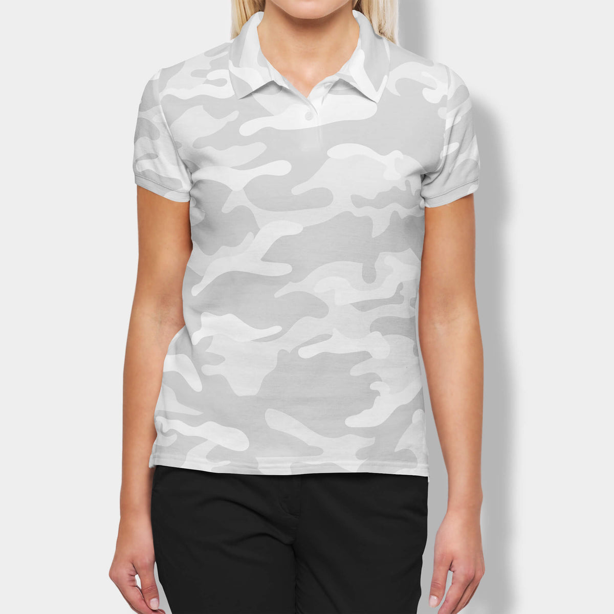 Snow Camo Women’s Performance Golf Polo