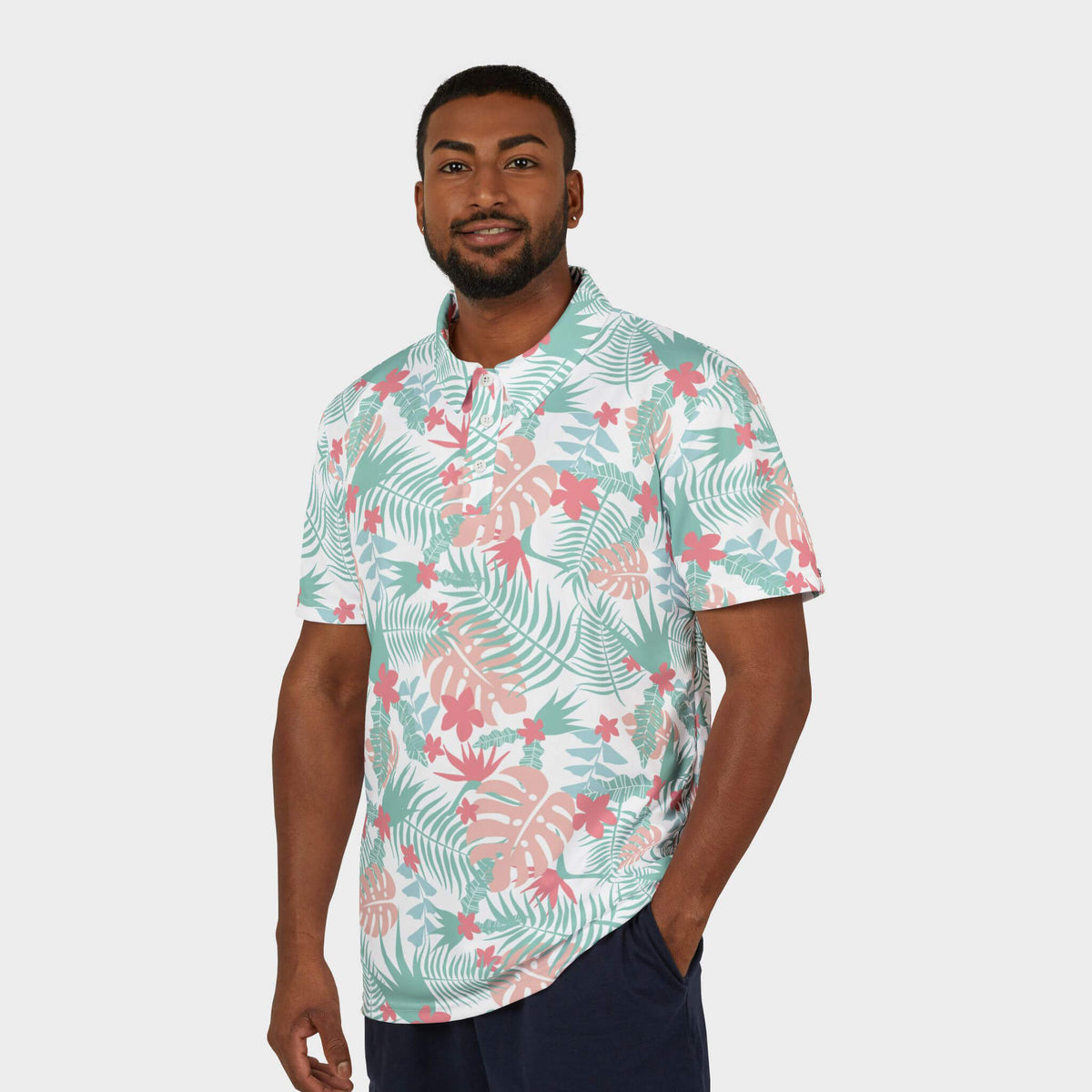 Sunburst Performance Golf Polo Model Front