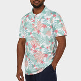 Sunburst Performance Golf Polo Model Front Zoomed In