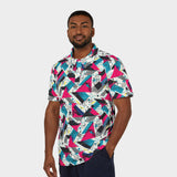 Throwback Performance Golf Polo Model Front