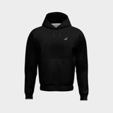 Sustainable Black Pocket Hoodie front