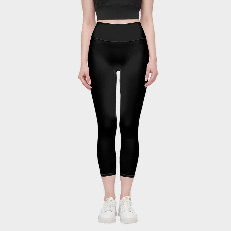 Black Women's Performance Golf Leggings front 1