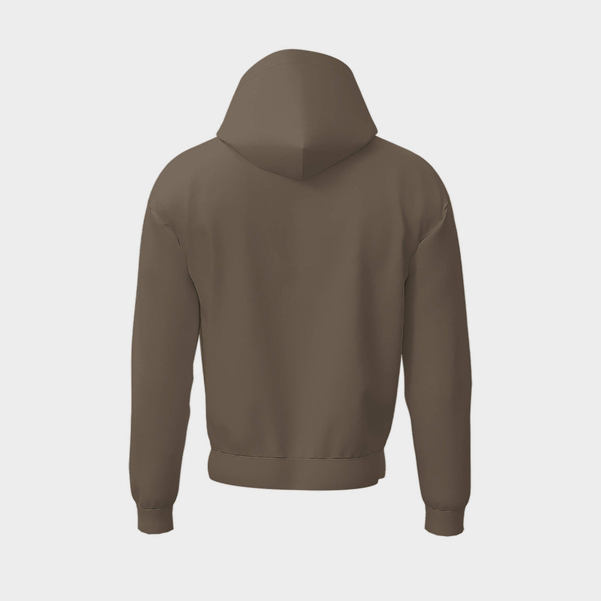 Sustainable Mocha Brown Pocket Hoodie back