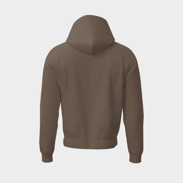 Sustainable Mocha Brown Pocket Hoodie back