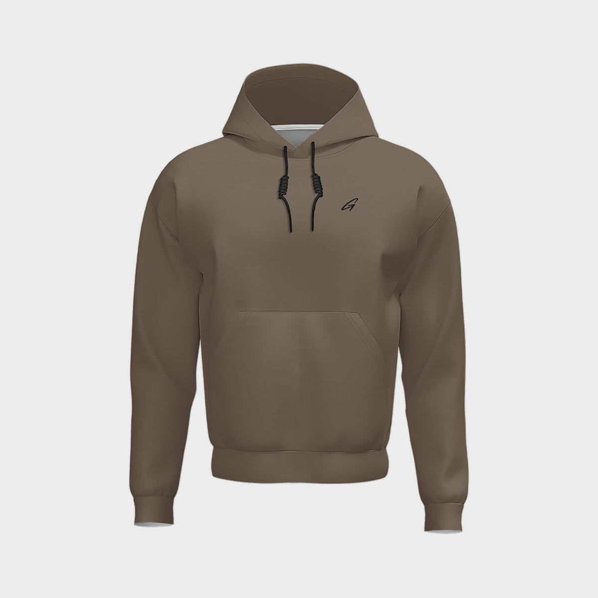 Sustainable Mocha Brown Pocket Hoodie front