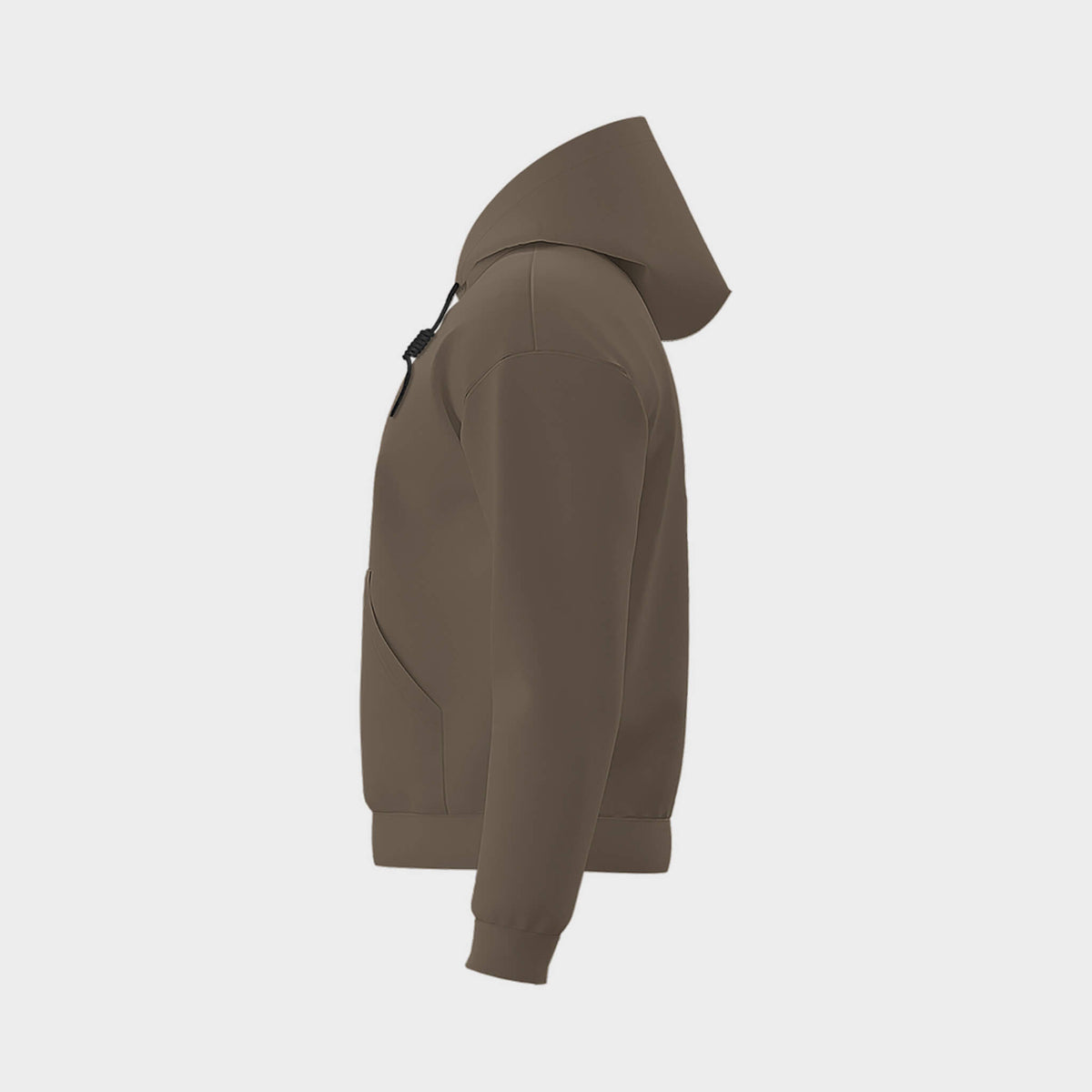 Sustainable Mocha Brown Pocket Hoodie left