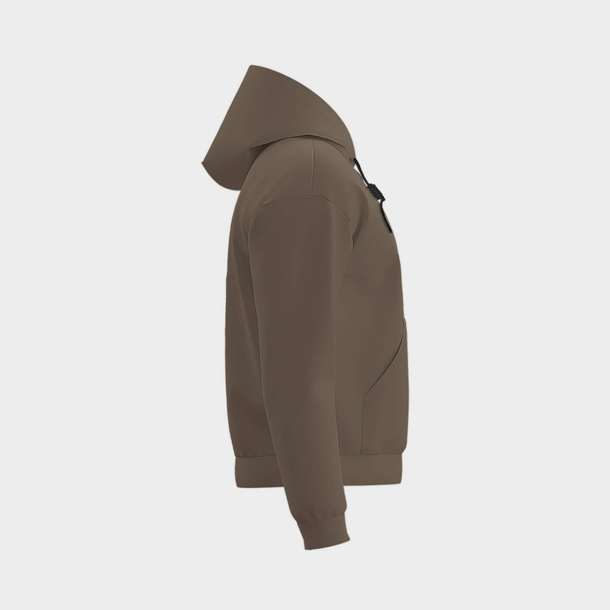 Sustainable Mocha Brown Pocket Hoodie right