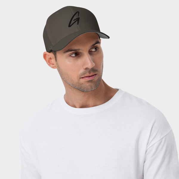 Grey Flexfit Golf Hat