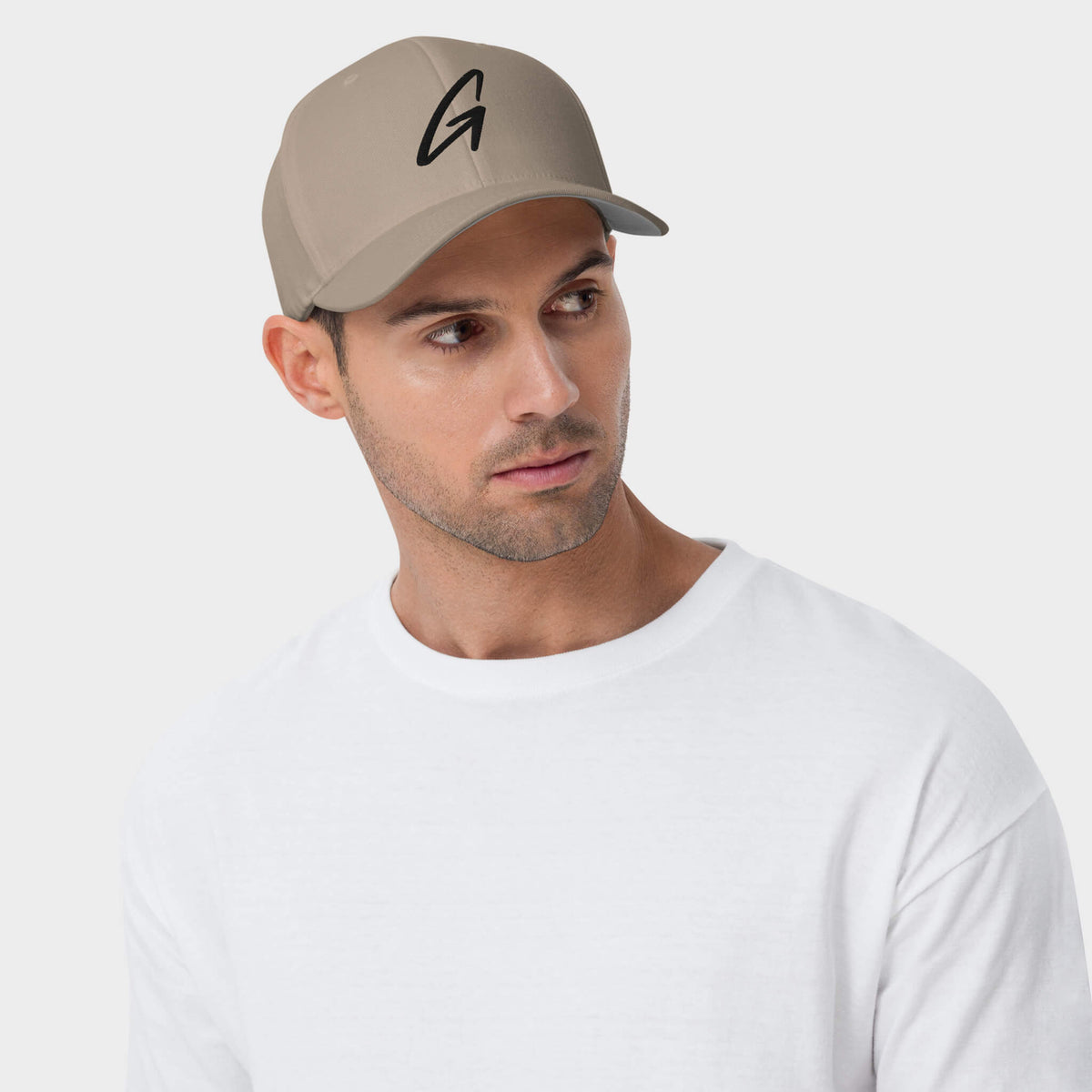 Khaki Flexfit Golf Hat