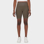 Mocha Brown Women's Performance Golf Biker Shorts front 1