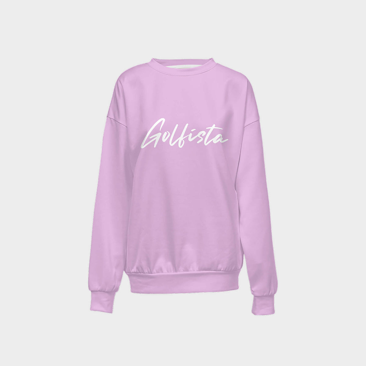 Pink Women's Crewneck Sweatshirt front 2