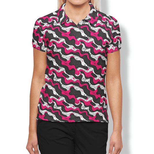 Punk Camo Women’s Performance Golf Polo - Golfista Apparel Co.