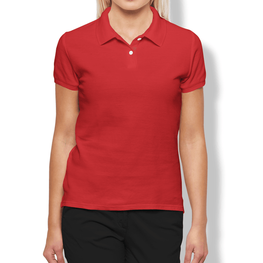 Red Women’s Performance Golf Polo - Golfista Apparel Co.