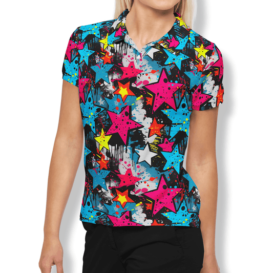 Rockstar Women’s Performance Golf Polo - Golfista Apparel Co.