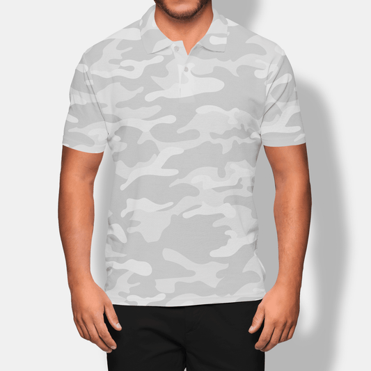 Snow Camo Men's Performance Golf Polo - Golfista Apparel Co.